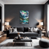 Aurora Over Frosty Peaks Living Room Demo