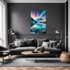 Aurora Over Frosty Peaks Living Room Demo