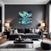 Aurora Over Frosty Peaks Living Room Demo