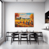 Autumn Harvest Scene Dining Room Demo