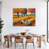 Autumn Harvest Scene Dining Room Demo
