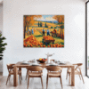 Autumn Harvest Scene Dining Room Demo