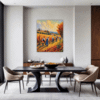 Autumn Harvest Scene Dining Room Demo