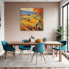 Autumn Harvest Scene Dining Room Demo