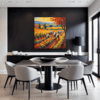 Autumn Harvest Scene Dining Room Demo