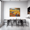 Autumn Harvest Scene Dining Room Demo