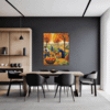 Autumn Harvest Scene Dining Room Demo
