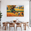 Autumn Harvest Scene Dining Room Demo