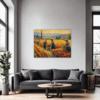 Autumn Harvest Scene Living Room Demo