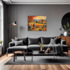 Autumn Harvest Scene Living Room Demo