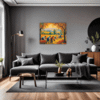 Autumn Harvest Scene Living Room Demo