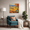 Autumn Harvest Scene Living Room Demo