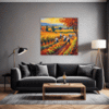 Autumn Harvest Scene Living Room Demo