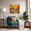 Autumn Harvest Scene Living Room Demo