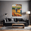 Autumn Harvest Scene Living Room Demo