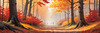 Autumn Maple Forest with Red, Orange and Yellow Leaves Printable Wall Art