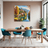 Autumn Monastery Lake Dining Room Demo