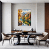 Autumn Monastery Lake Dining Room Demo