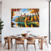 Autumn Monastery Lake Dining Room Demo