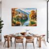 Autumn Monastery Lake Dining Room Demo