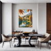 Autumn Monastery Lake Dining Room Demo