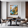 Autumn Monastery Lake Dining Room Demo