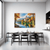 Autumn Monastery Lake Dining Room Demo
