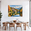 Autumn Monastery Lake Dining Room Demo