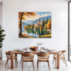 Autumn Monastery Lake Dining Room Demo