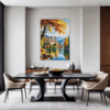Autumn Monastery Lake Dining Room Demo