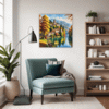 Autumn Monastery Lake Living Room Demo
