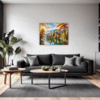 Autumn Monastery Lake Living Room Demo