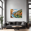 Autumn Monastery Lake Living Room Demo