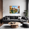 Autumn Monastery Lake Living Room Demo