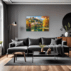 Autumn Monastery Lake Living Room Demo