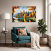 Autumn Monastery Lake Living Room Demo