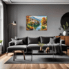 Autumn Monastery Lake Living Room Demo
