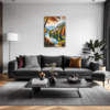 Autumn Monastery Lake Living Room Demo