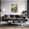 Autumn Monastery Lake Living Room Demo