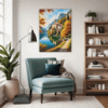 Autumn Monastery Lake Living Room Demo