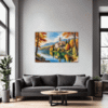 Autumn Monastery Lake Living Room Demo