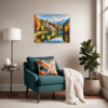 Autumn Monastery Lake Living Room Demo