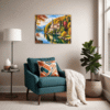 Autumn Monastery Lake Living Room Demo