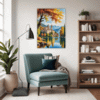 Autumn Monastery Lake Living Room Demo