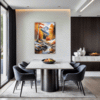 Autumn Mountain Snowfall Dining Room Demo