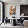Autumn Mountain Snowfall Dining Room Demo