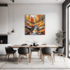 Autumn Mountain Snowfall Dining Room Demo