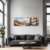 Autumn Mountain Snowfall Living Room Demo