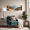 Autumn Mountain Snowfall Living Room Demo