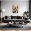 Autumn Mountain Snowfall Living Room Demo